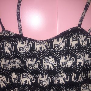 Elephant print Crop Top